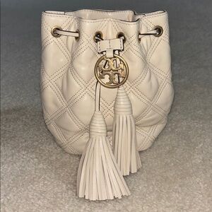 Tory Burch Leather Mini Bucket Bag